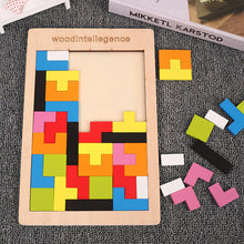 Load image into Gallery viewer, Wooden Tetris Educational Game for Ages 3-9 Kids ITDinos®
