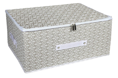 Collapsible Storage Box with Lock and Zipper (Random Color) ITDinos®