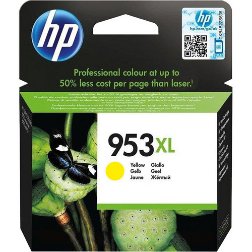 HP 953XL High Yield Yellow Original Ink Cartridge inkoustová náplň 1 kusů Vysoká (XL) výtěžnost (F6U18AE)-0