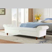 Load image into Gallery viewer, Beige Teddy Velvet Multifunctional Storage Rectangular Sofa Stool ITDinos®
