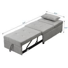 Load image into Gallery viewer, Folding Ottoman Sofa Bed Gray ITDinos®
