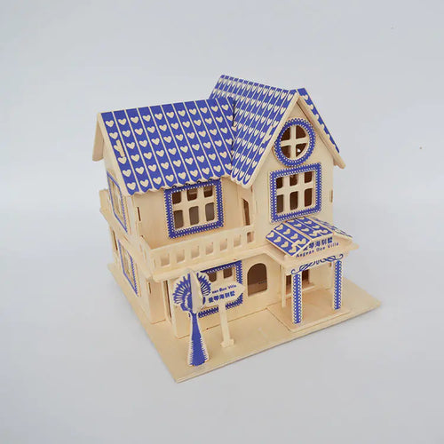 3D Wooden House Model (Aegean Villa) Puzzle Toy ITDinos®