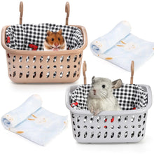 Load image into Gallery viewer, DEAYOU 2 Pack Rat Hammock for Cage Chew Proof Small Animal Hanging Basket Bed with Hooks Chinchilla Hideout Ferret Cage Accessories for Guinea Pig Hamster Sugar Glider Hedgehog ITDinos®
