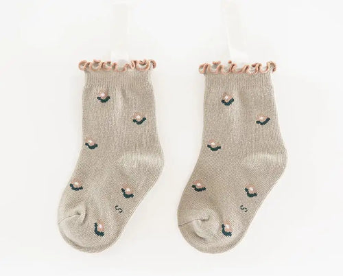 Children's Cartoon Flower Socks with Wooden Ears ITDinos®