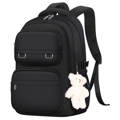 KBTYE School Backpack for Kids Girls Cute Travel Backapck for College Women Men Casual Laptop Bookbag for Teen Student(Black) ITDinos®