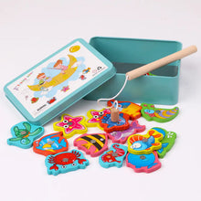 Load image into Gallery viewer, Magnetic Fishing Toy Set for Kids - Wooden Educational Game ITDinos®
