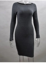 Lade das Bild in den Galerie-Viewer, 2018 Women&#39;s Autumn Winter Sexy Knit Bodycon Dress ITDinos®
