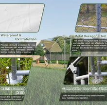 Load image into Gallery viewer, 10 Ft. X 13 Ft. Galvanized Large Metal Walk In Chicken Coop Cage Farm Poultry Run Hutch Hen House ITDinos®
