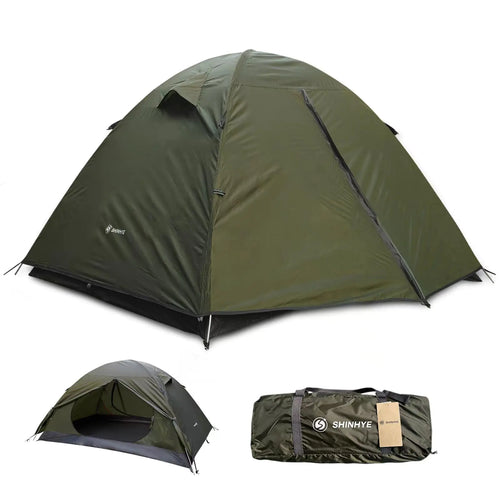 Backpacking Tent for Camping 2/3/4 Person Hiking Ultralight Tent for Waterproof Windproof Outdoor Two Doors Tents Easy Quick Setup Lightweight Tent Instant Tent (Green 2 Person) ITDinos®