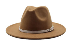 Load image into Gallery viewer, Women&#39;s Wide Brim Jazz Hat, Knit Sun Hat
