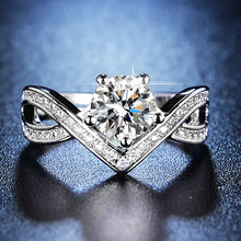 Load image into Gallery viewer, Diamond Inlaid Crown Women&#39;s Wedding Proposal Ring ITDinos®
