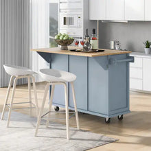 Load image into Gallery viewer, Kitchen Trolley With Rubberwood Folding Leaf Countertops ITDinos®
