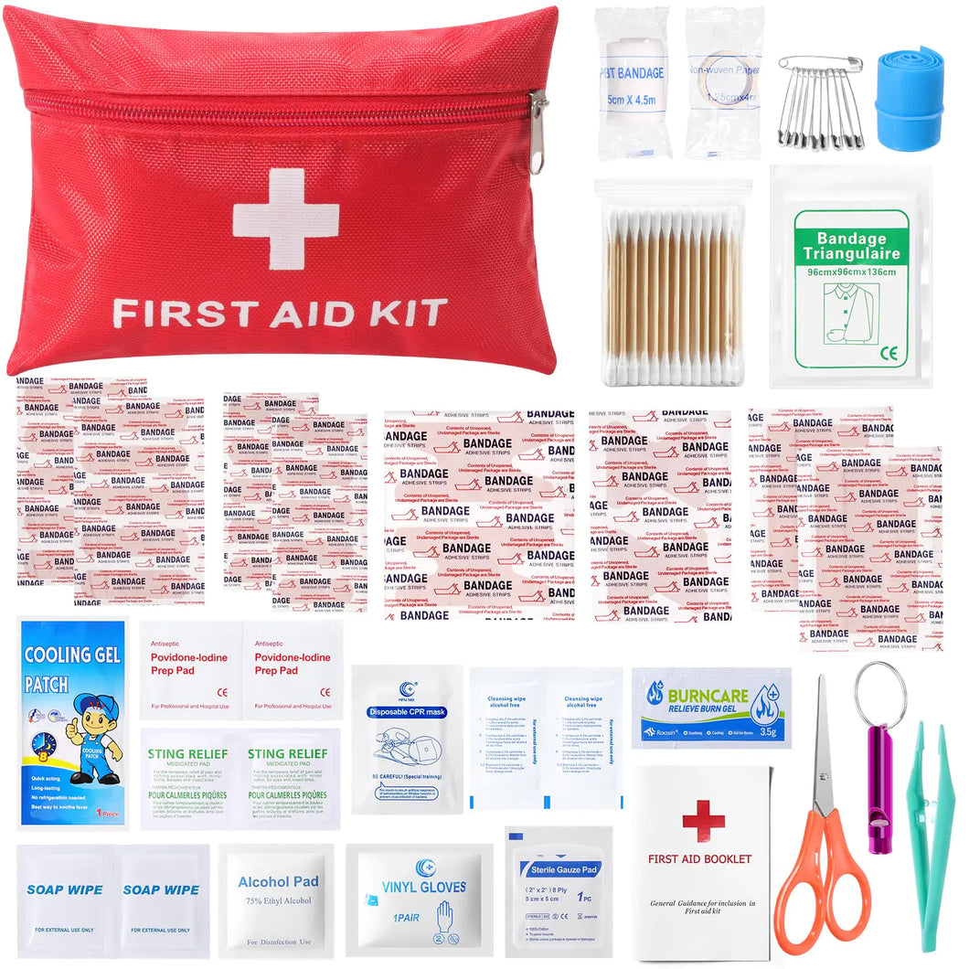 First Aid Kit 116 Piece Small First Aid Kit for Car Home Offices Emergency Supplies/Survival Kit for Vehicle Travel Camping Hiking Outdoor Essentials
