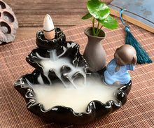 Load image into Gallery viewer, Ceramic Backflow Incense Burner with Sandalwood Holder ITDinos®
