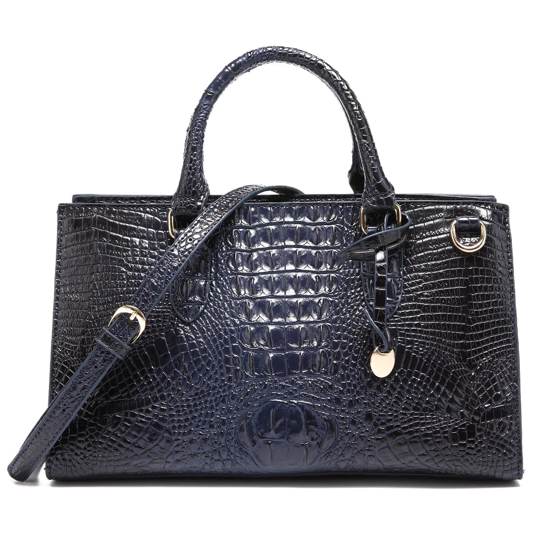 Makcr Joacbv Crocodile Pattern Gradient Top Handle Satchel Large Capacity Tote Bag ITDinos®