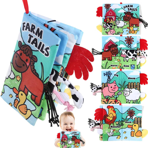 chochumy Sensory Baby Books 0-6 Months Tummy Time Soft Cloth Baby Toys 3-6-12 Months Newborn Infant Baby Boy Gifts Touch and Feel Crinkle Books for Babies Girl 6 to 12 Months 0-3-4-6-9 ITDinos®