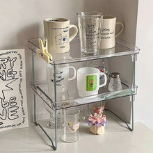 Load image into Gallery viewer, Acrylic Double-Layer Storage Rack for Cups and More ITDinos®
