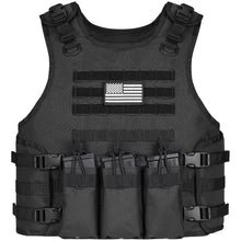 Load image into Gallery viewer, CVLIFE Tactical Vest for Men Adjustable Tactical Vest with Quick Release System Removable and Simple Airsoft Vest for Outdoor Black ITDinos®
