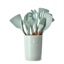 Load image into Gallery viewer, 11-Piece Silicone Kitchen Utensil Set with Wooden Handle ITDinos®
