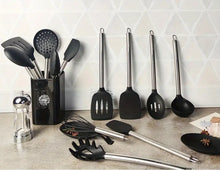 Load image into Gallery viewer, Silicone Utensil Set with Stainless Steel Handle (10/15pcs) ITDinos®
