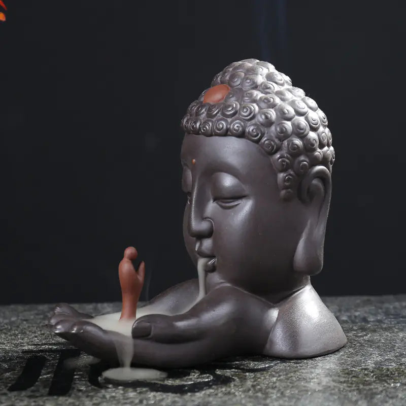Ceramic Buddha Backflow Incense Burner for Home Decor ITDinos®