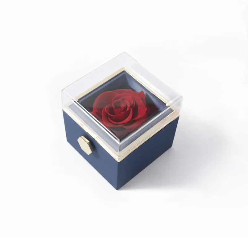 Fashion Acrylic Rotating Rose Jewelry Box ITDinos®