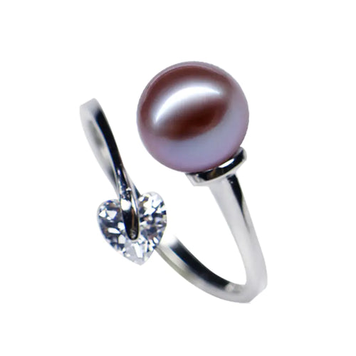 18K Gold Plated Freshwater Pearl Ring with Purple Pearl ITDinos®