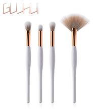 Lade das Bild in den Galerie-Viewer, 8-Piece Makeup Brush Set with Black Handle and Silver Tubes
