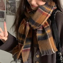 Load image into Gallery viewer, Women&#39;s Plaid Scarf - Versatile Winter Shawl
