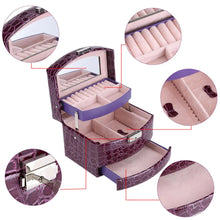 Lade das Bild in den Galerie-Viewer, Crocodile Pattern Automatic Jewelry Box - Leather Organizer ITDinos®
