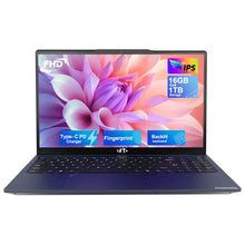 Lade das Bild in den Galerie-Viewer, 15.6 FHD IPS Laptop Computer Student 16GB RAM 1TB SSD 4-Cores Pentium N100 (Up to 3.4GHz) Backlit Keyboard Fingerprint 2 Years Warranty Win 11 ITDinos®
