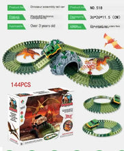 Load image into Gallery viewer, Dinosaur Electric Track Car Toy - DIY 3D Puzzle Set ITDinos®
