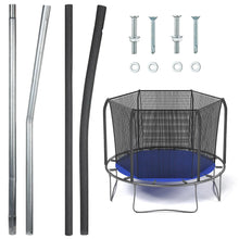Load image into Gallery viewer, Blulu Trampolines Single Enclosure Pole Set Trampolines Upper and Lower Enclosure Pole Kit Trampoline Replacement Parts Trampoline Net Poles with Foam Sleeve (Black1 Sets) ITDinos®
