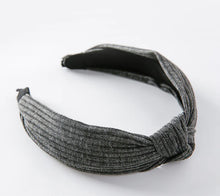 Load image into Gallery viewer, Knit Wide Vintage Headband with Knot Detail
