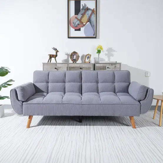 2064 Corduroy Sofa  Sofa Bed-Smoke Gray ITDinos®
