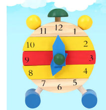 Load image into Gallery viewer, Kids&#39; Wooden Clock Toy for Learning Time ITDinos®
