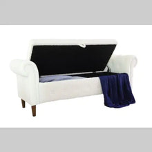 Load image into Gallery viewer, Beige Teddy Velvet Multifunctional Storage Rectangular Sofa Stool ITDinos®

