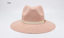 Load image into Gallery viewer, Women&#39;s Wide Brim Jazz Hat, Knit Sun Hat
