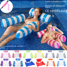 Load image into Gallery viewer, Inflatable Stripe Lounge Float with Three Tubes ITDinos®
