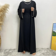 Load image into Gallery viewer, Moroccan Caftan with Silver Chain Sleeves for Women
