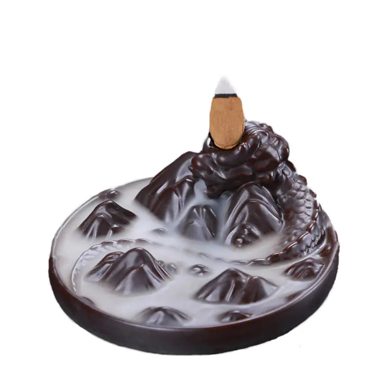 Creative Indoor Dragon Incense Burner with Ceramic Design ITDinos®