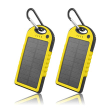 Lade das Bild in den Galerie-Viewer, 5000mAh Solar Power Bank Phone Charger (2-Pack)
