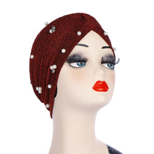 Load image into Gallery viewer, Cap in Solid Color with Shiny Fabric
