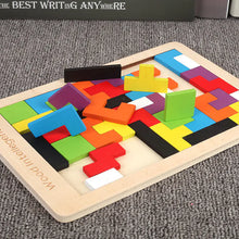 Load image into Gallery viewer, Wooden Tetris Educational Game for Ages 3-9 Kids ITDinos®
