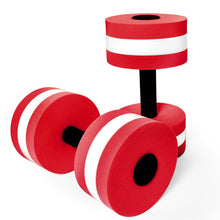 Load image into Gallery viewer, Aquatic Dumbells Set of 2 Water Dumbbells for Water Aerobics Water Weights for Pool Exercise Set High-Density EVA-Foam Pool Dumbbells Red
