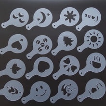 Lade das Bild in den Galerie-Viewer, 16-Piece Coffee Stencil Set for Latte Art ITDinos®
