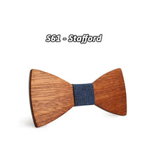 Load image into Gallery viewer, Wooden Bow Tie Set with Jacquard Fabric for Kids &amp; Men ITDinos®
