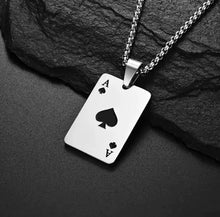 Lade das Bild in den Galerie-Viewer, Stainless Steel Poker Card Necklace
