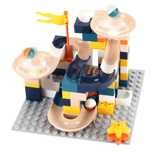 Macaron Marble Run Compatible with Large Building Blocks ITDinos®