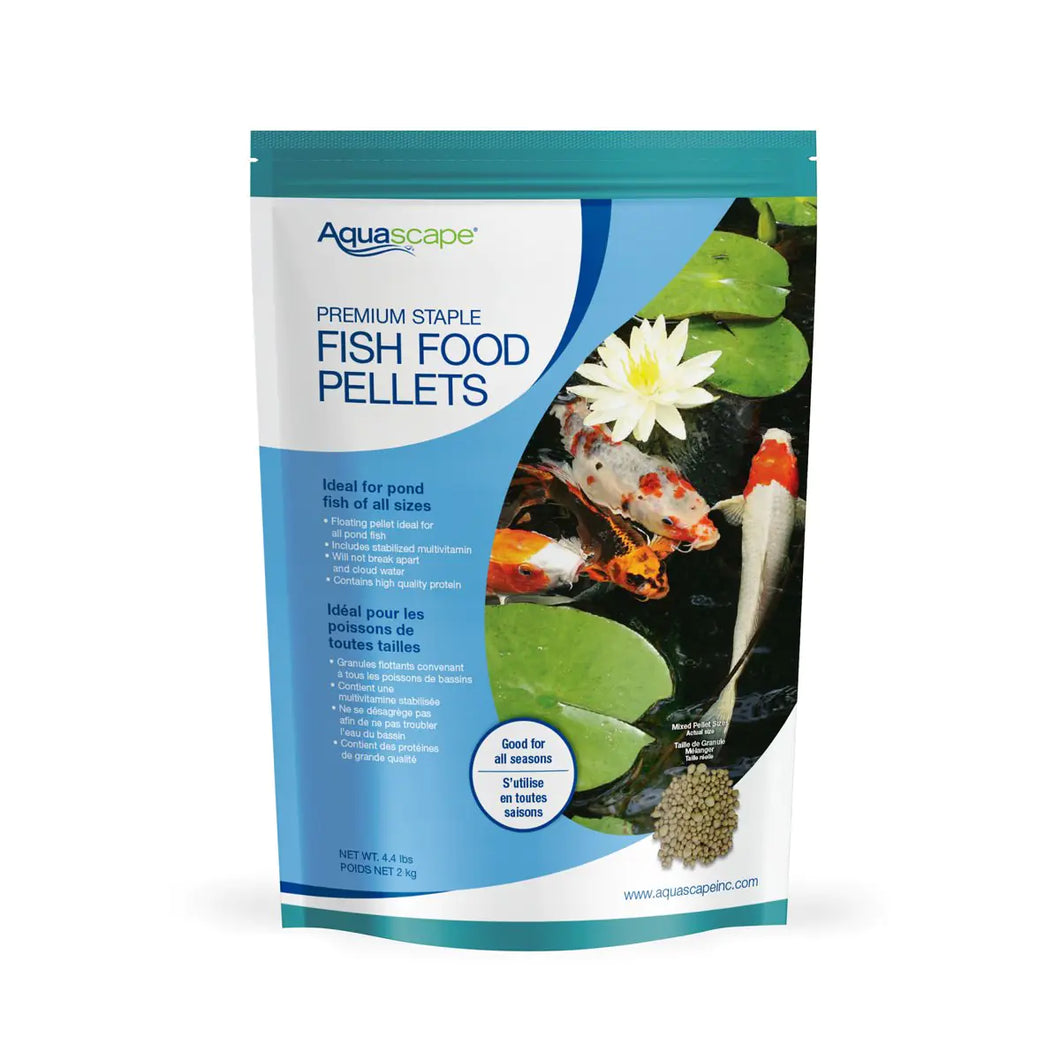 Aquascape Premium Staple Teich- und Koi-Fischfutter, gemischte Pelletgröße, 4,4 Pfund, 81052